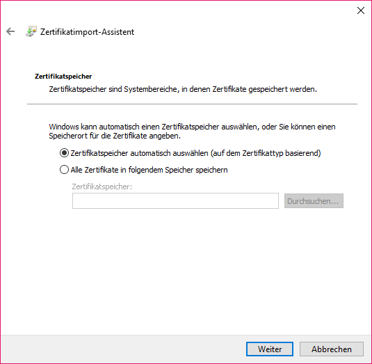 Zertifikatspeicher